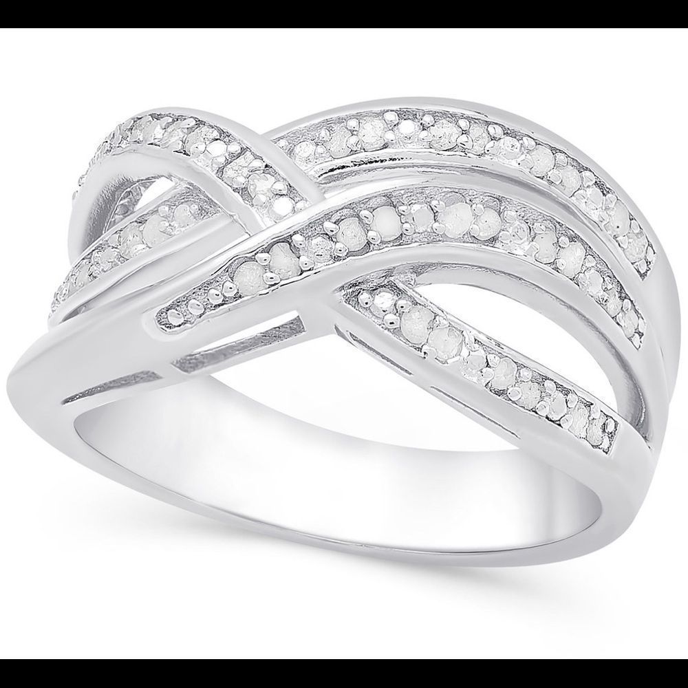 Weave- Style Diamond Ring - Picture 2 of 6